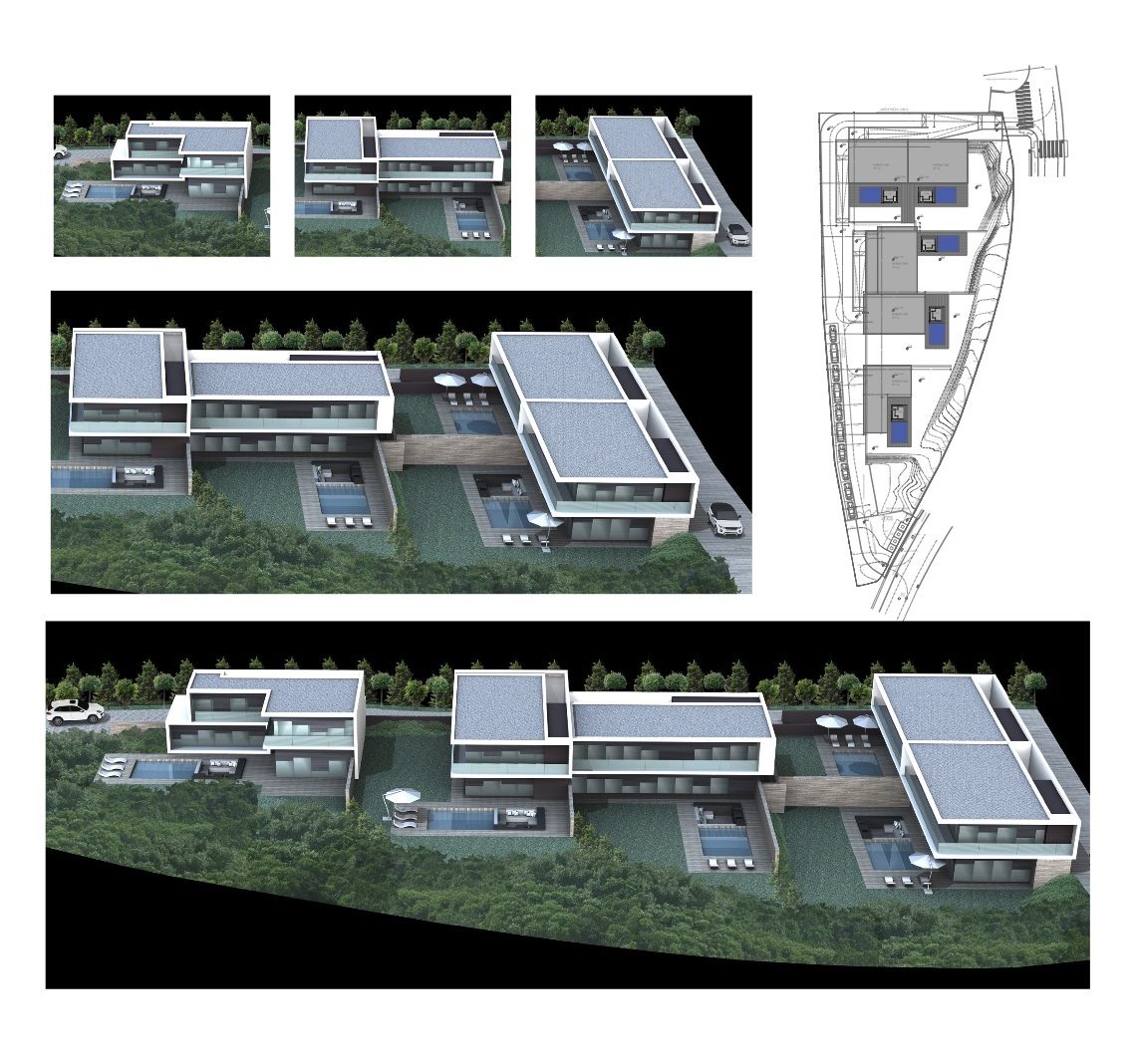 Murches Residential Condominium, Cascais - 4 houses - 1,350 sq m of gross building area on a plot of 2,769 sq m.