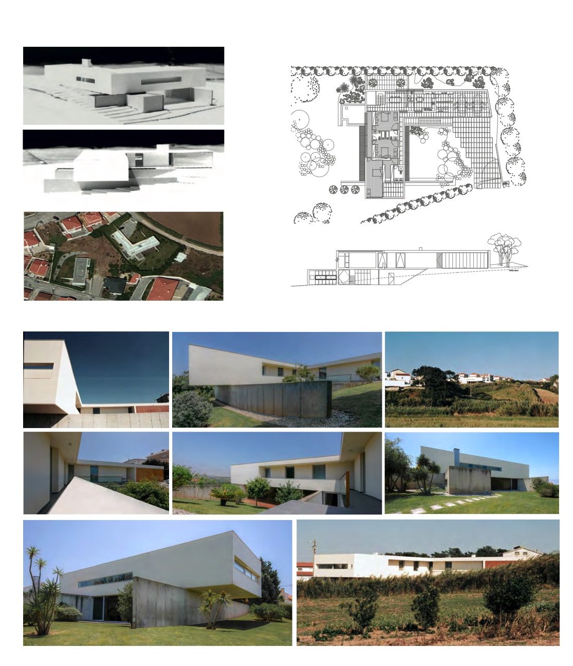 Moradia L. Garcia, Seixal Lourinhã - tipologia T4 e arranjos exteriores - 541 m2 de área bruta de construção em parcela de 2006 m2.