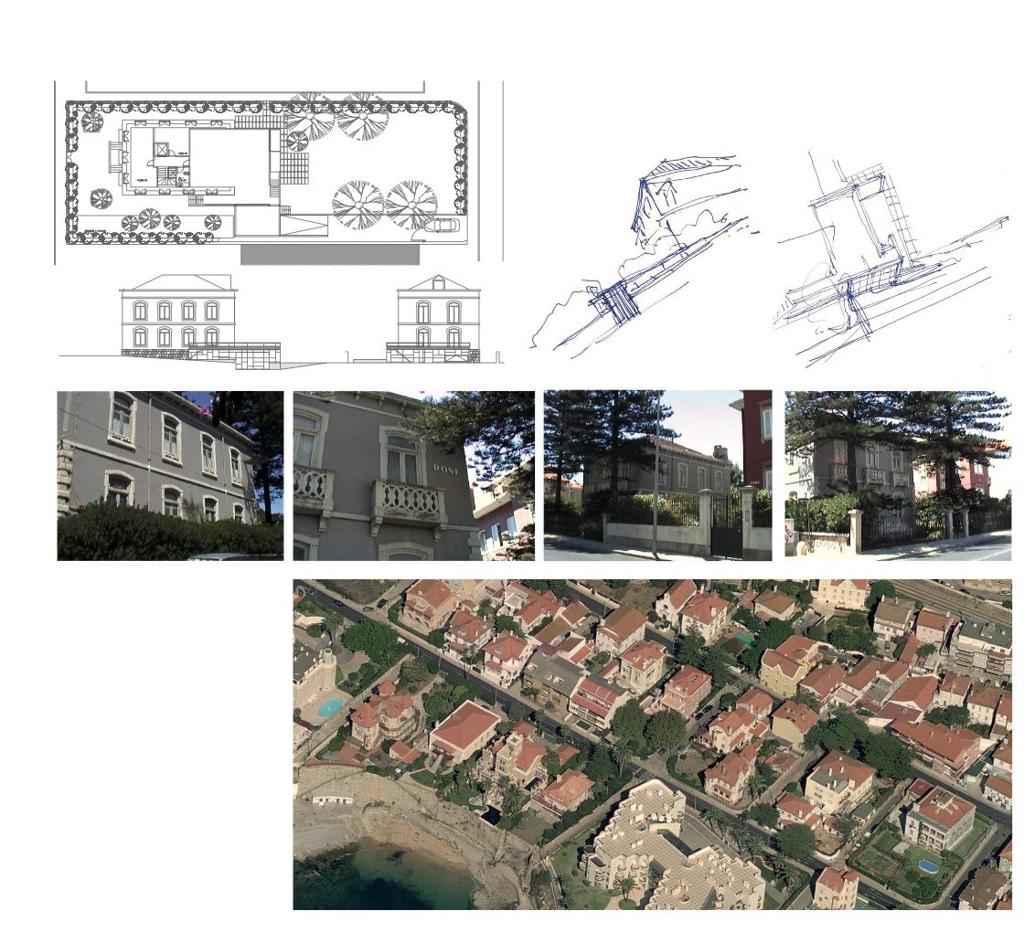 Alterações Moradia “Chalet Rose”, Estoril, Cascais - tipologia T5 com cave para estacionamento - 278 m2 de área bruta de construção em parcela de 980 m2.