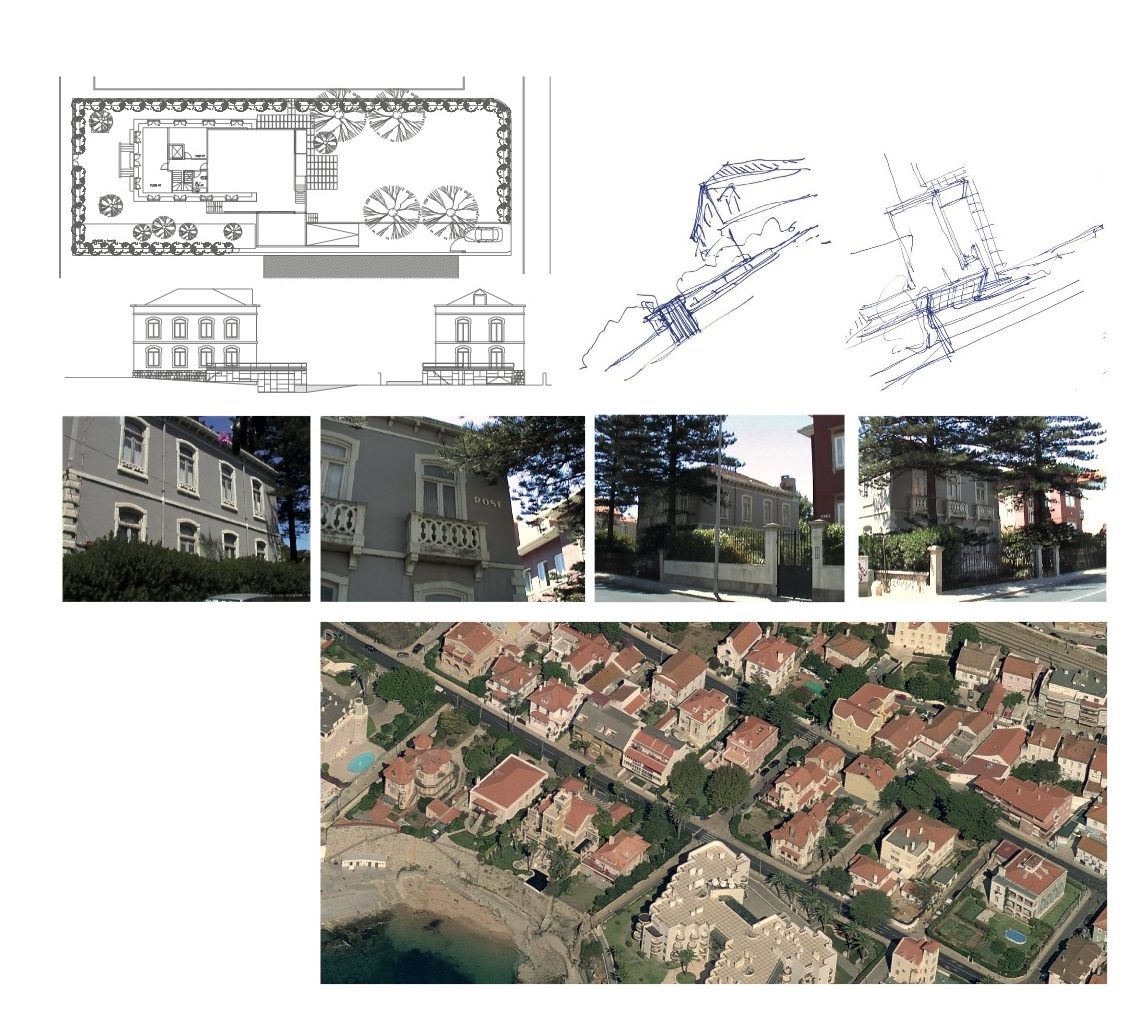 Alterações Moradia “Chalet Rose”, Estoril, Cascais - tipologia T5 com cave para estacionamento - 278 m2 de área bruta de construção em parcela de 980 m2.